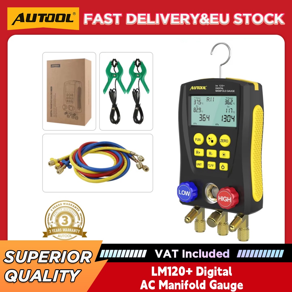 AUTOOL LM120+ Digital AC Manif - đánh giá và giá Air Conditioners